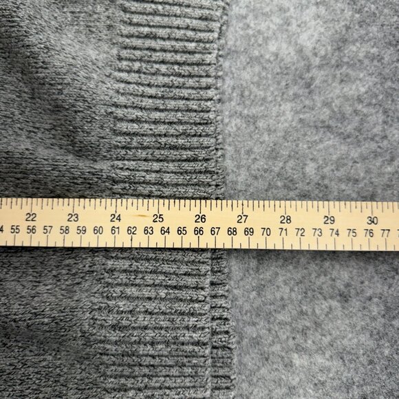 IZOD Sweater Men's Long Sleeve Gray Knitted Casual Preppy Button Mock Neck Large - Picture 8 of 10